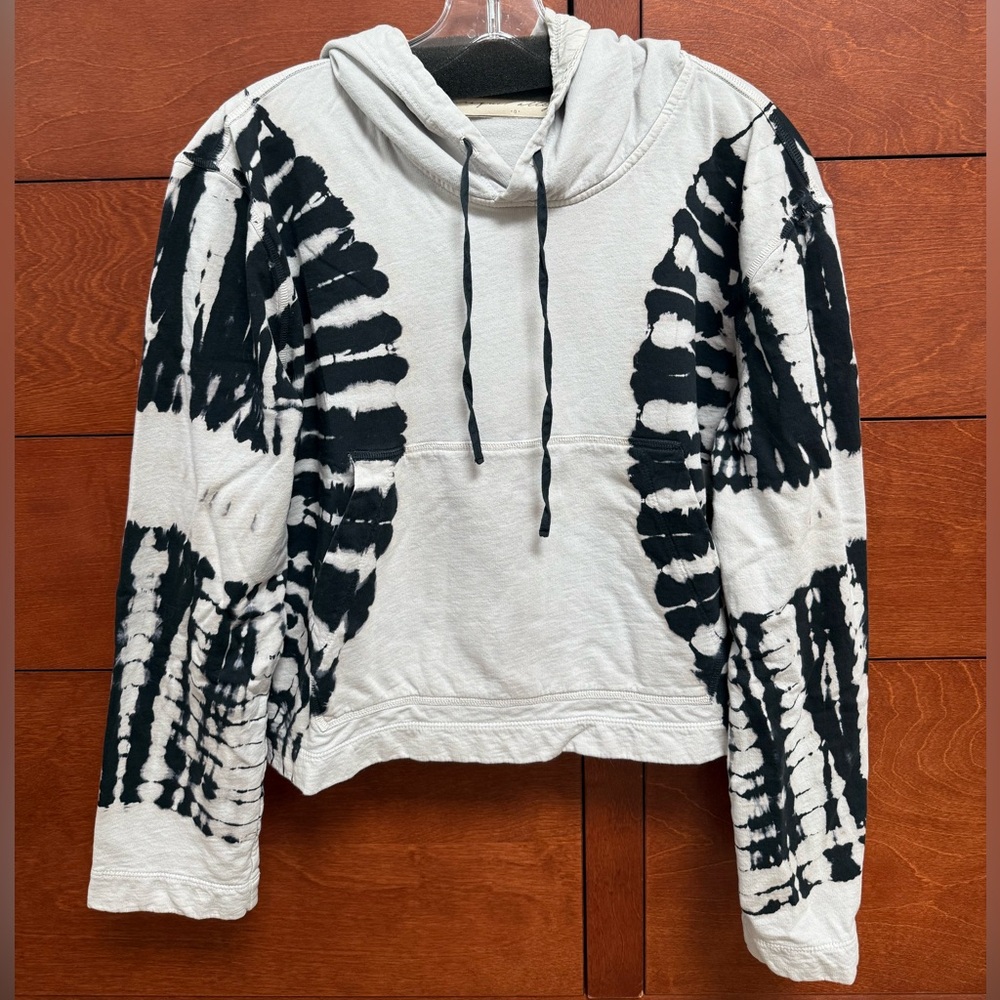 Raquel Allegra Off-White Tie-Dye Hoodie